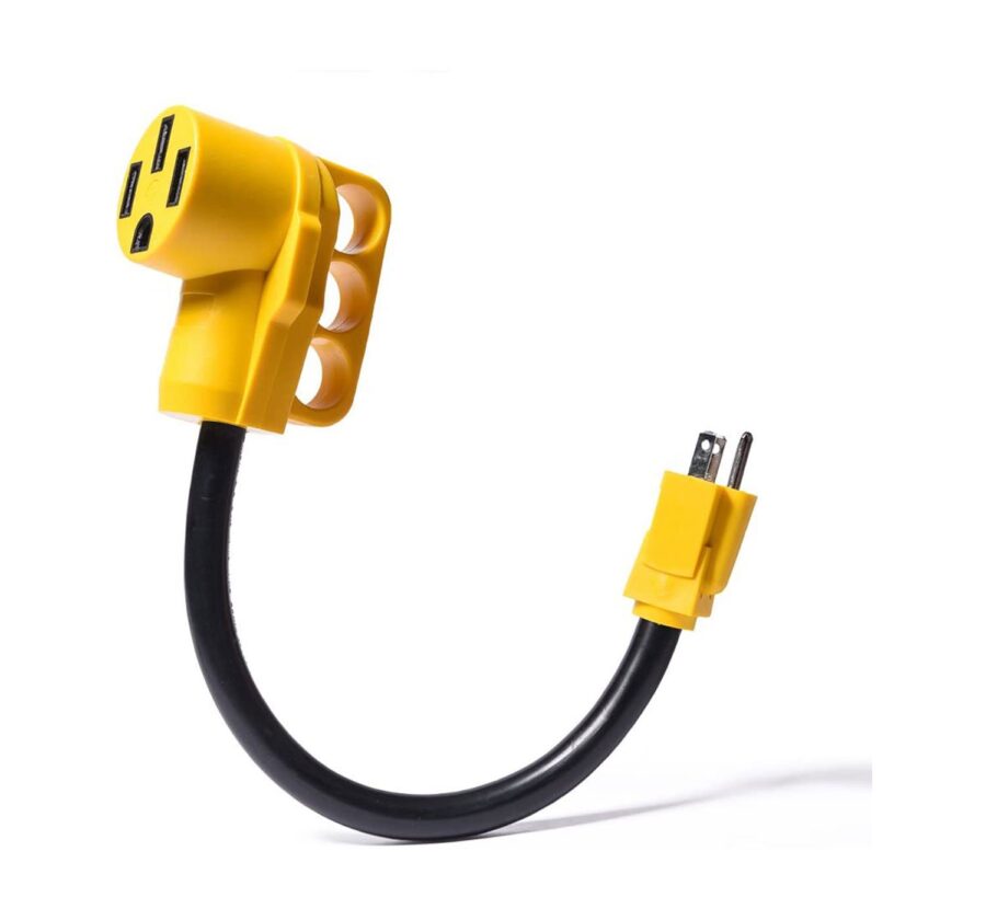 SnowyFox RV 15Amp to 50Amp Adapter – 15Male