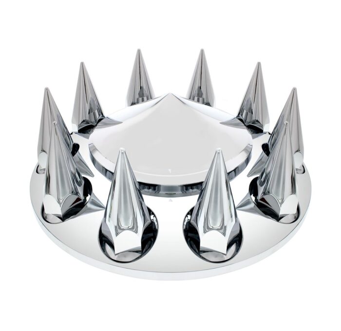 Pointed Front Axle Cover With 33mm Spike Thread-On Nut Covers – Chrome