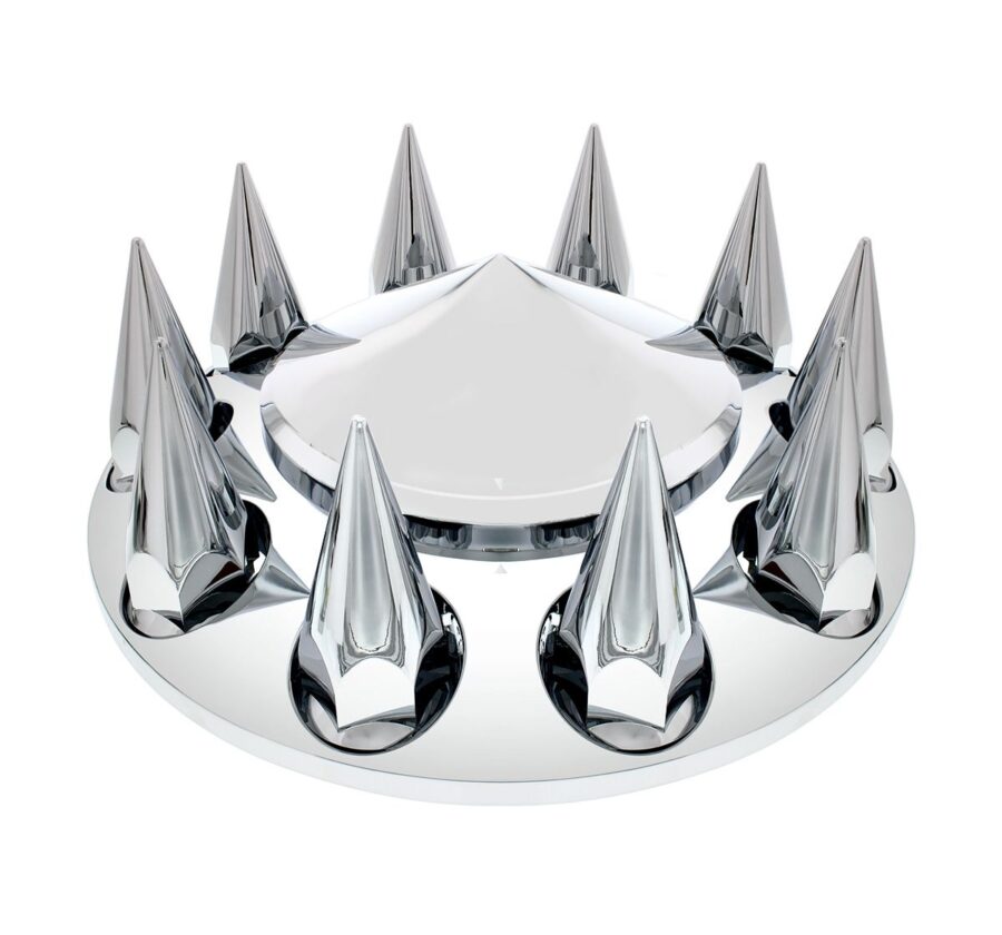 Pointed Front Axle Cover With 33mm Spike Thread-On Nut Covers – Chrome