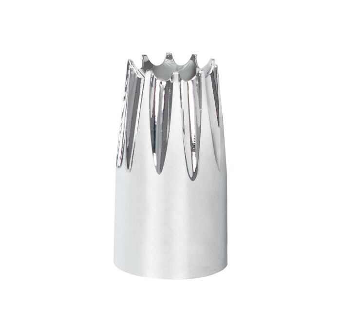 33mm x 3-3/4″ Chrome Plastic Crown Nut Cover – Thread-On