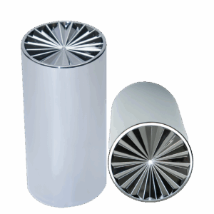 33mm Thread-On Turbine Lug Nut Cover – 4.25″ Chrome 60 Pack