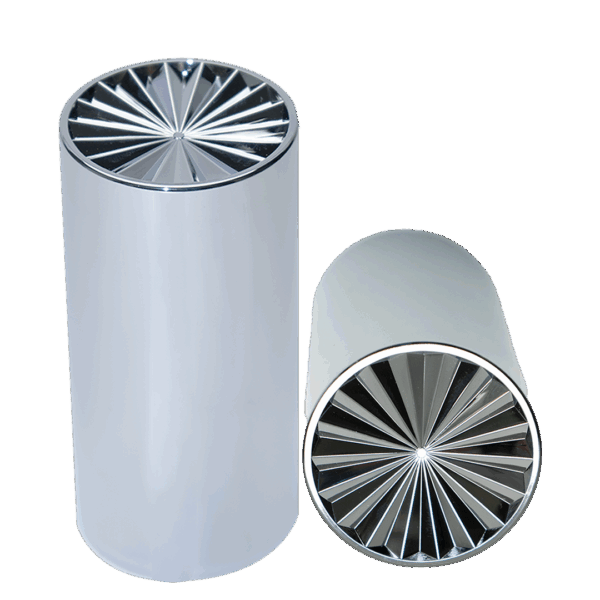 33mm Thread-On Turbine Lug Nut Cover – 4.25″ Chrome