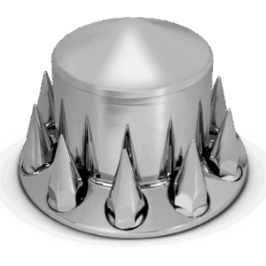 Pointed Rear Axle Cover w/ (10) 33mm Pointed Screw-On Lug Nut Covers