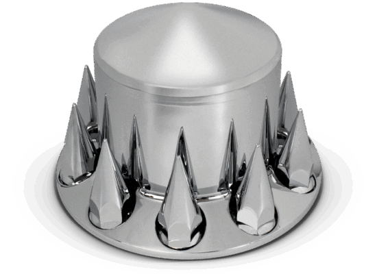 Pointed Rear Axle Cover w/ (10) 33mm Pointed Screw-On Lug Nut Covers