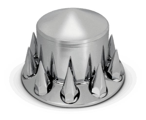 Pointed Rear Axle Cover w/ (10) 33mm Pointed Screw-On Lug Nut Covers
