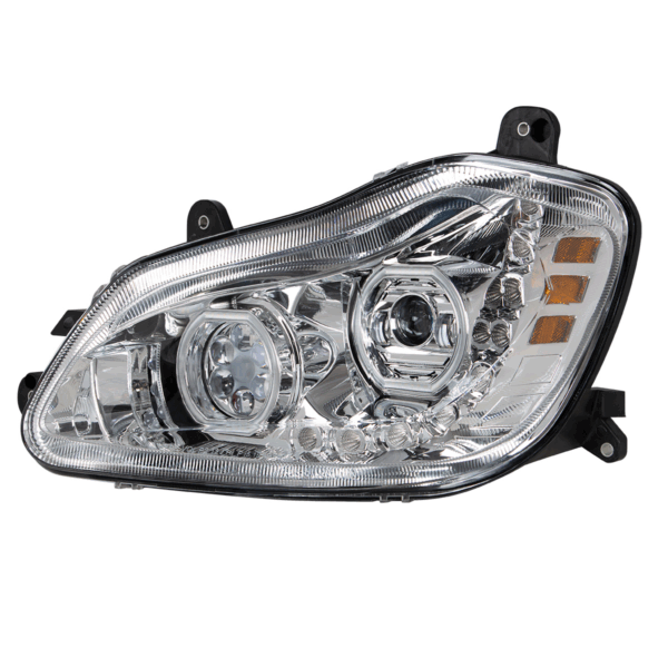 Kenworth T680 2013–2021 LED Headlight w/ Sequential Turn Signal – Chrome Passanger Side - Image 3