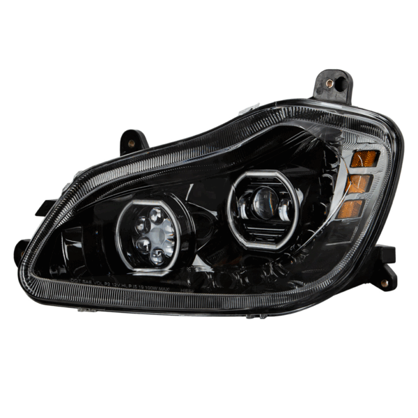 Kenworth T680 2013–2021 LED Headlight w/ Sequential Turn Signal – Black Driver Side - Image 4
