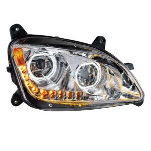 Chrome LED Headlight For Peterbilt 587 & 579 - Driver