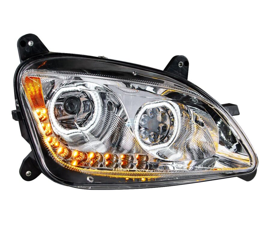 Chrome LED Headlight For Peterbilt 587 & 579 – Driver