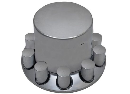 Flat Rear Axle Cover w/ (10) 33mm Screw-On Lug Nut Covers