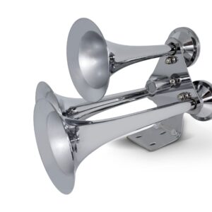 3 Trumpets Air Powered Train Horns – Chrome