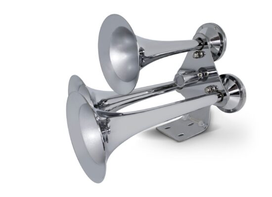 3 Trumpets Air Powered Train Horns – Chrome