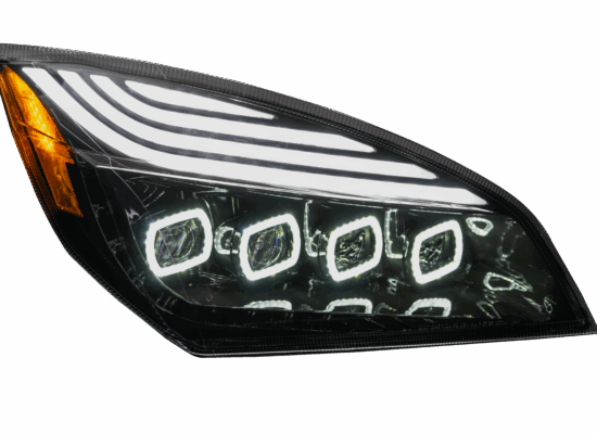 FREIGHTLINER CASCADIA 2018+ LED HEADLIGHT BLACK (PASSENGER)
