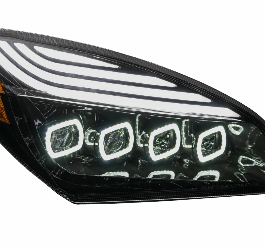 FREIGHTLINER CASCADIA 2018+ LED HEADLIGHT BLACK (PASSENGER)