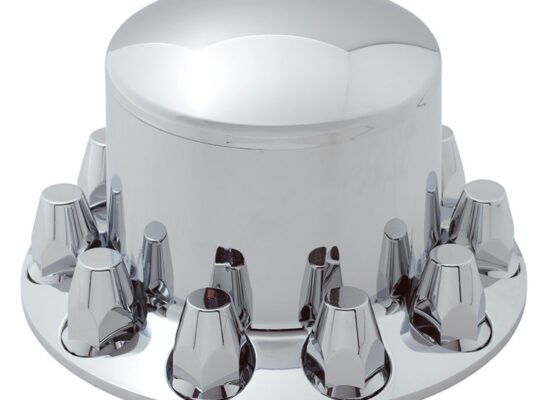 Rounded Rear Axle Cover w/ (10) 33mm Pointed Screw-On Lug Nut Covers