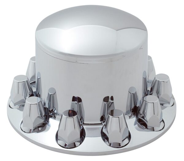 Rounded Rear Axle Cover w/ (10) 33mm Pointed Screw-On Lug Nut Covers
