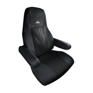 Riggear Black Faux Leather Seat Covers for Freightliner Cascadia 2008–2025