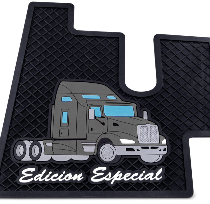 RUBBER FLOOR MATS FOR KENWORTH T600 & T660 – BLACK