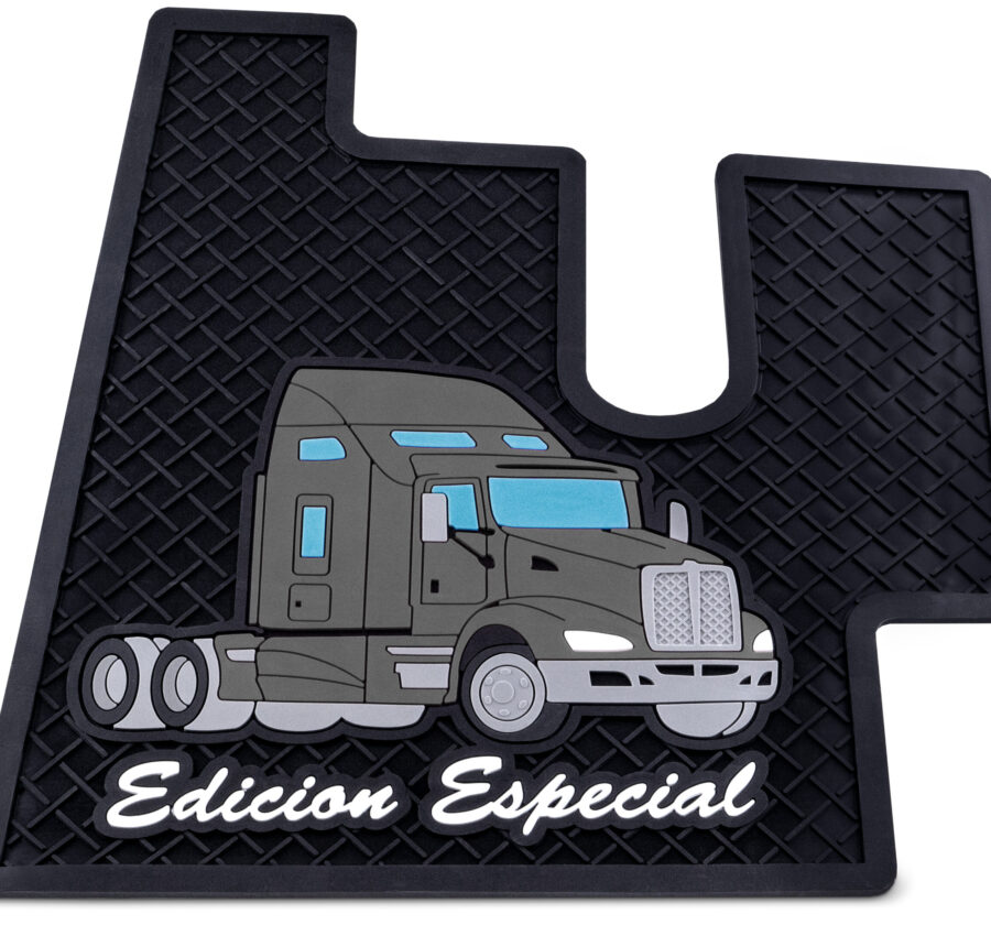 RUBBER FLOOR MATS FOR KENWORTH T600 & T660 – BLACK