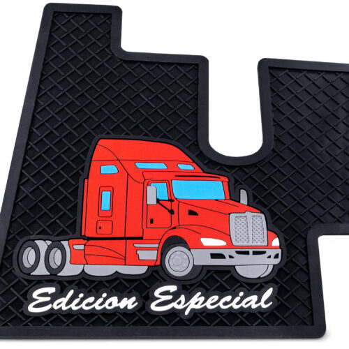 RUBBER FLOOR MATS FOR KENWORTH T600 & T660 – RED