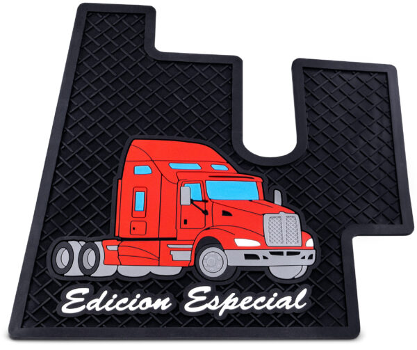 RUBBER FLOOR MATS FOR KENWORTH T600 & T660 – RED