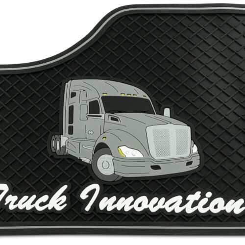RUBBER FLOOR MATS FOR KENWORTH T680 – GRAY