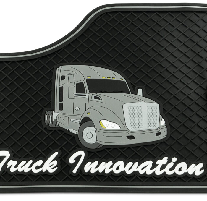 RUBBER FLOOR MATS FOR KENWORTH T680 – GRAY