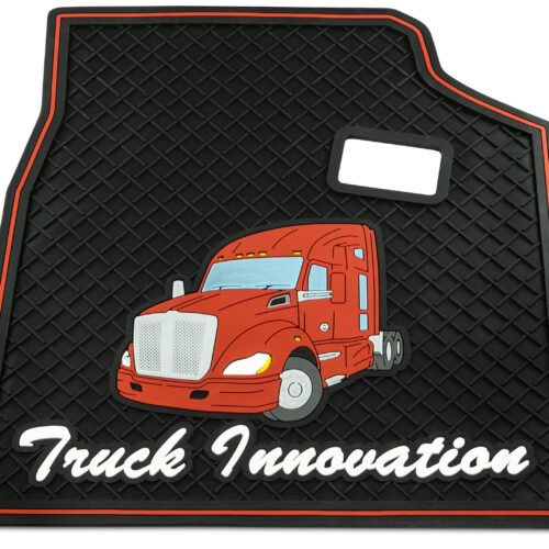 RUBBER FLOOR MATS FOR KENWORTH T680 – RED