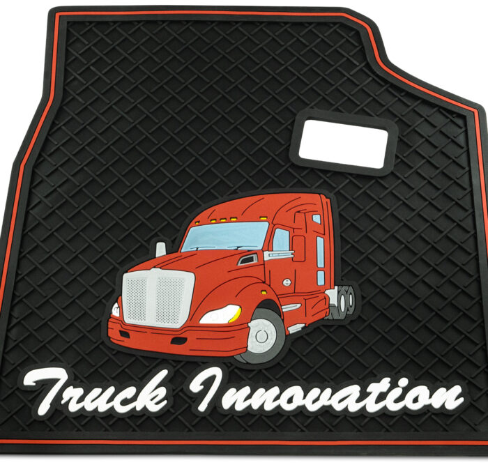 RUBBER FLOOR MATS FOR KENWORTH T680 – RED