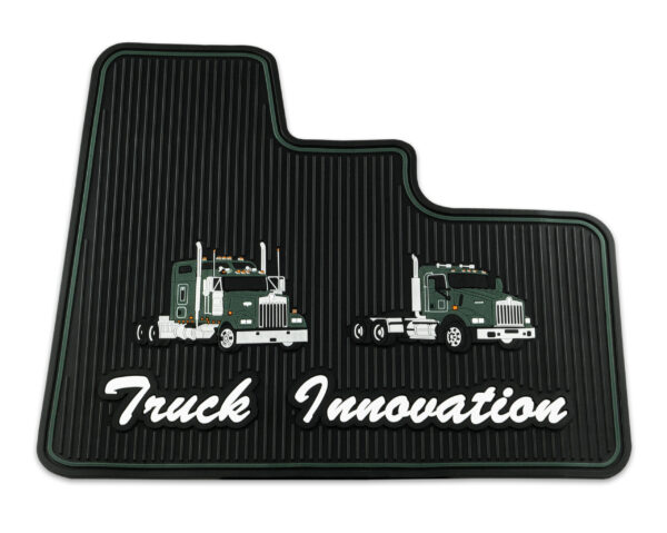 Kenworth W900/T800/T600 Gray Ribbed Rubber Floor Mats