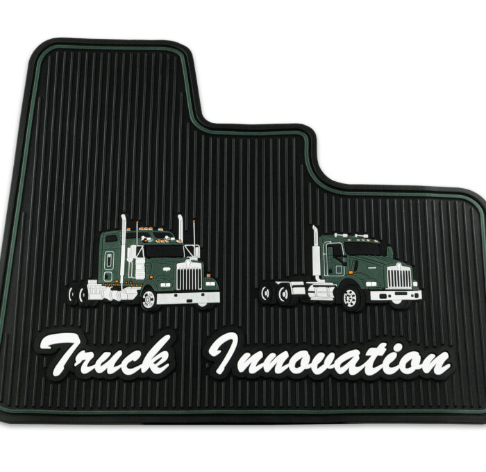Kenworth W900/T800/T600 Gray Ribbed Rubber Floor Mats