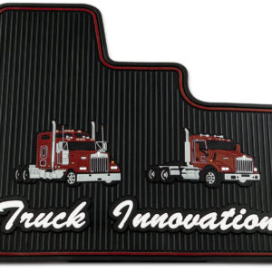 Kenworth W900/T800/T600 Red Ribbed Rubber Floor Mats