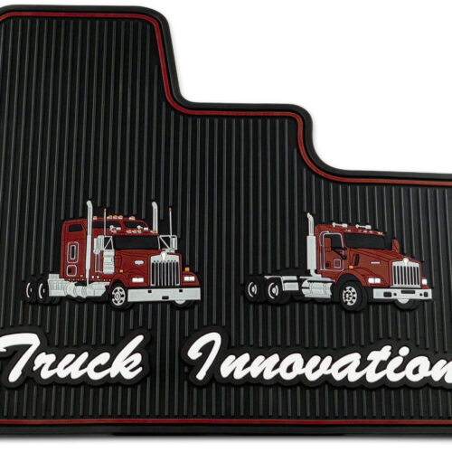 Kenworth W900/T800/T600 Red Ribbed Rubber Floor Mats