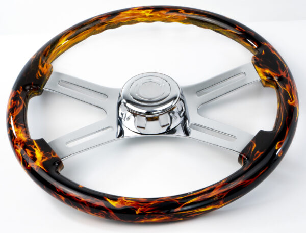 18” Fire Design Wood Steering Wheel