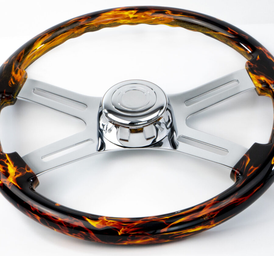 18” Fire Design Wood Steering Wheel