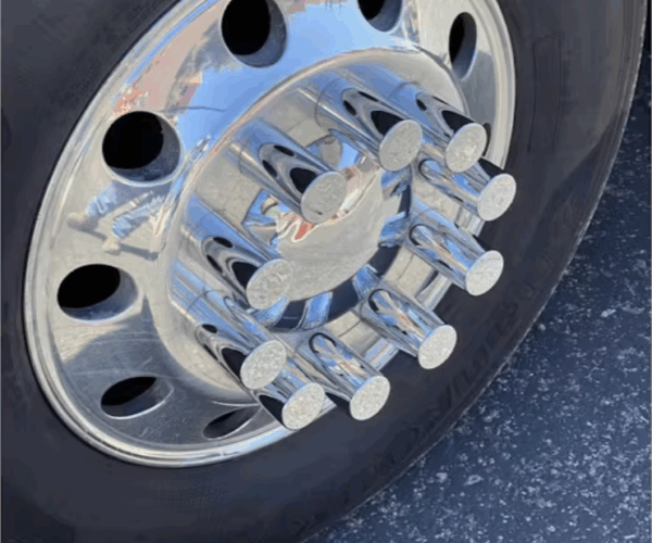 Chrome Plastic 33mm Cylinder Nut Cover 60 Pack - Image 2