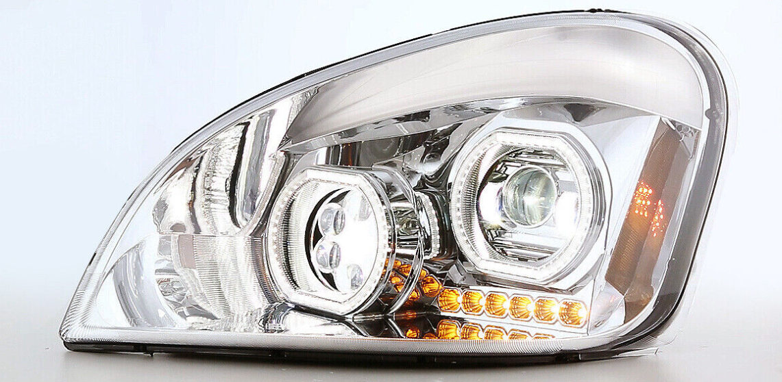 Freightliner Cascadia 2008–2017 LED Headlight – Chrome