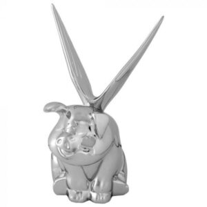 Chrome Flying Pig Hood Ornament