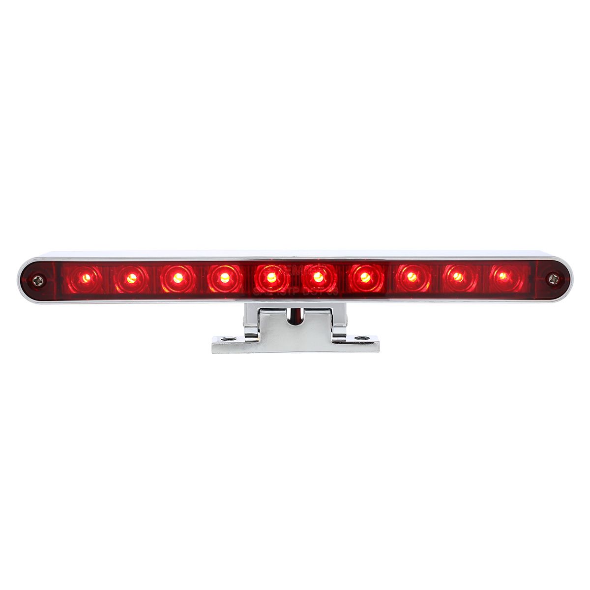 10 LED Dual Function 3rd Brake Light w/ Chrome Pedestal – Red LED/Red Lens