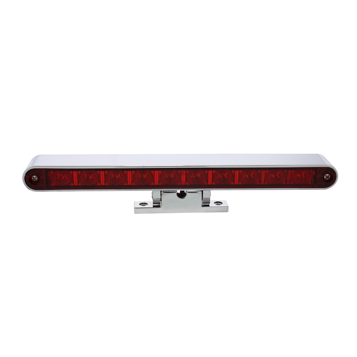 10 LED Dual Function 3rd Brake Light w/ Chrome Pedestal – Red LED/Red Lens - Image 3