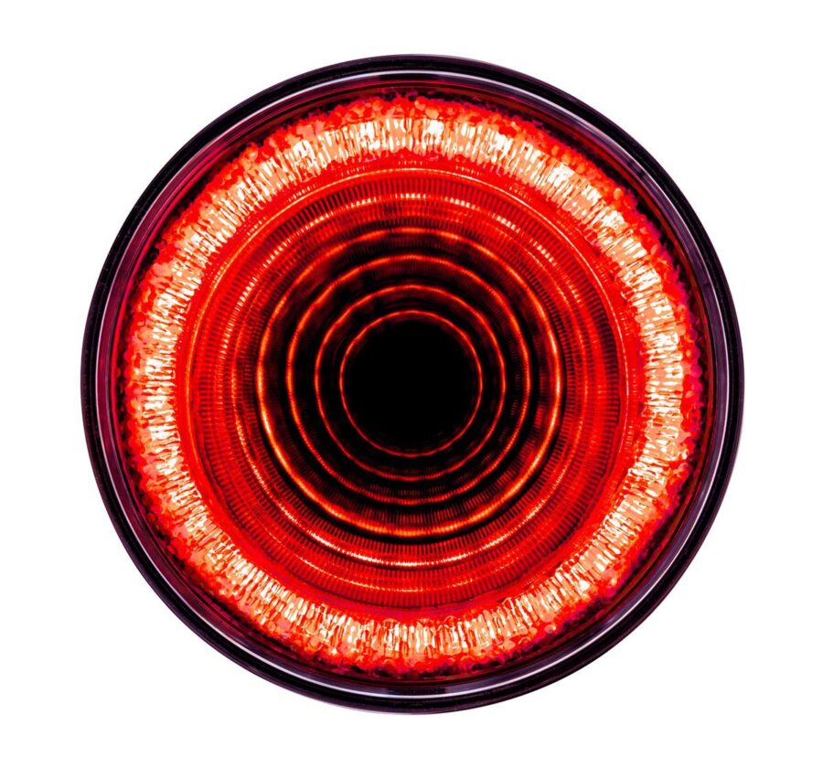4″ Round 24 LED Mirage Light – Red LED/Clear Lens (Stop/Turn/Tail)