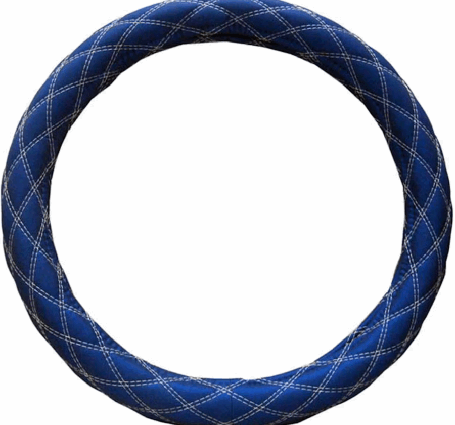 18″ Diamond Cushion Blue Steering Wheel Cover