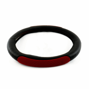 18″ Red Rubber Diamond Anti-Slip Steering Wheel Cover